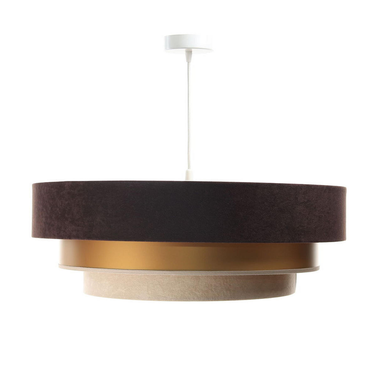 HÄNGELEUCHTE Beige 60/20 cm - Schwarz, Kunststoff (60/1.5/20cm) - ONZENO