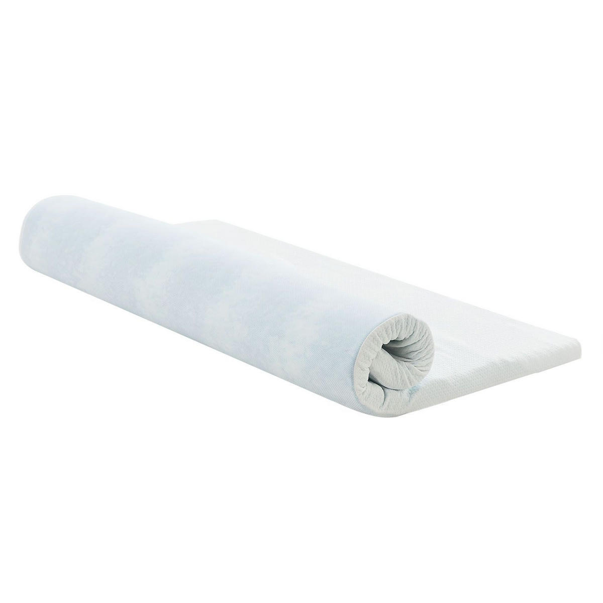 TOPPER 90x200 cm 7-Zonen Matratzenschoner aus Memory Foam - Weiß, Textil (90/200cm) - Juskys