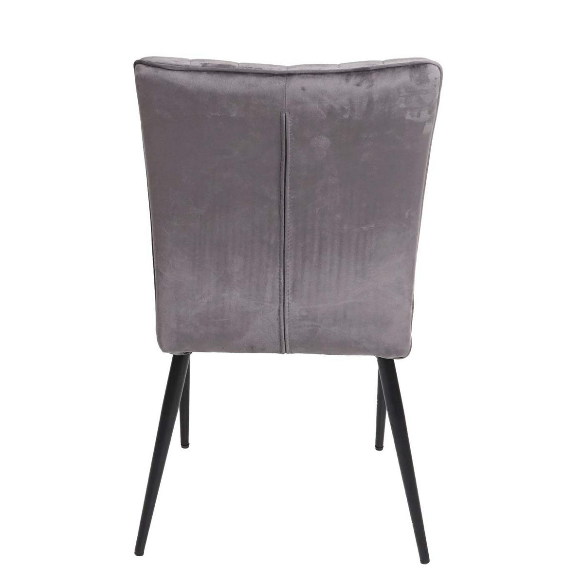 ESSZIMMERSTUHL 6er-Set 88x50x64cm Sitzhöhe 48cm Samt Metall Dunkelgrau - Dunkelgrau, Textil (50/88/64cm) - CHEFGASTRO