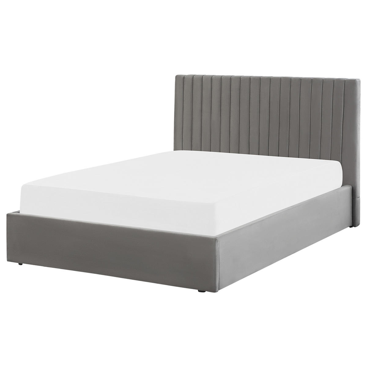 POLSTERBETT 140x200 cm Grau Vion - Grau, Textil (140/200cm) - Beliani