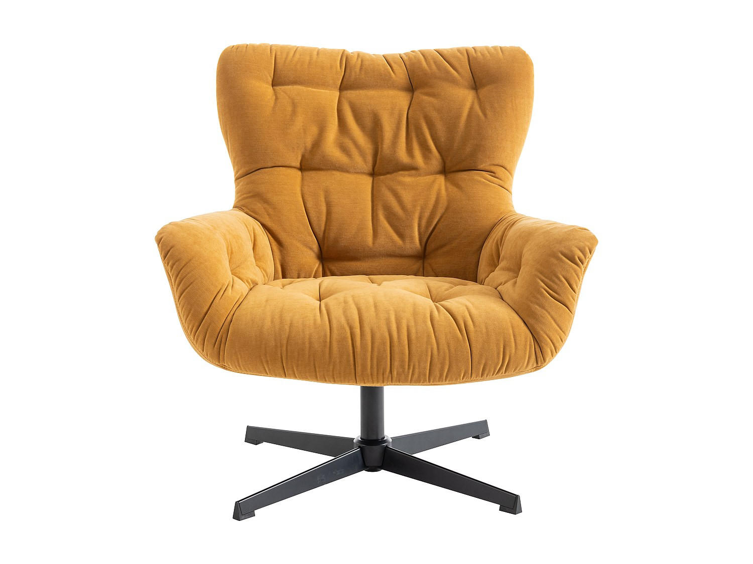 SESSEL mit gerader Rückenlehne - 1 Person - Stoff - Gelb - - Gelb, Textil (83/87/83cm) - Vente-Unique