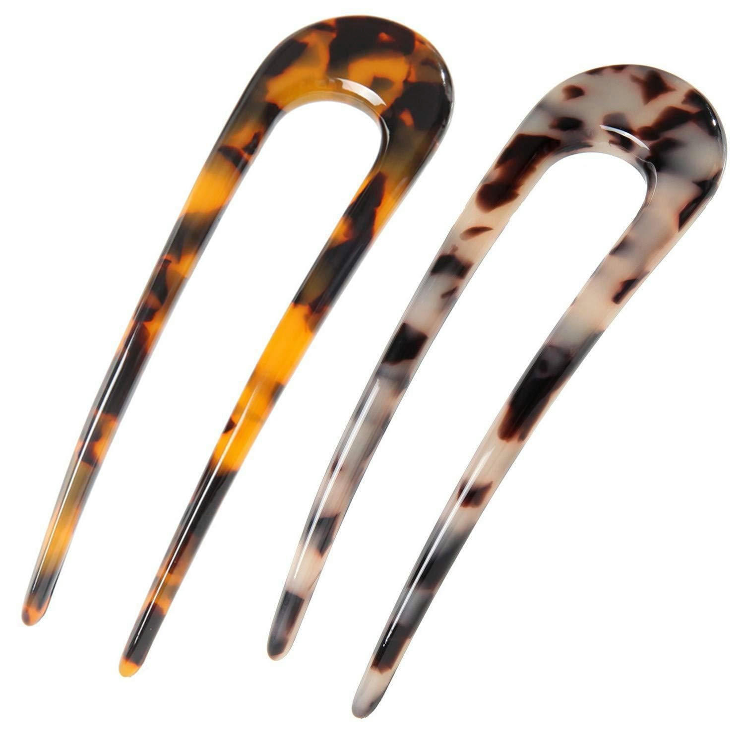 HAARNADEL 2-teiliges Set Schildpatt-Optik Celluloseacetat - Multicolor, Kunststoff (3.5/1/10.5cm)