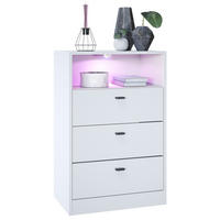 KOMMODE Pino Fronten in Weiß matt - Weiß, Holzwerkstoff (56/86.5/36cm) - Vladon