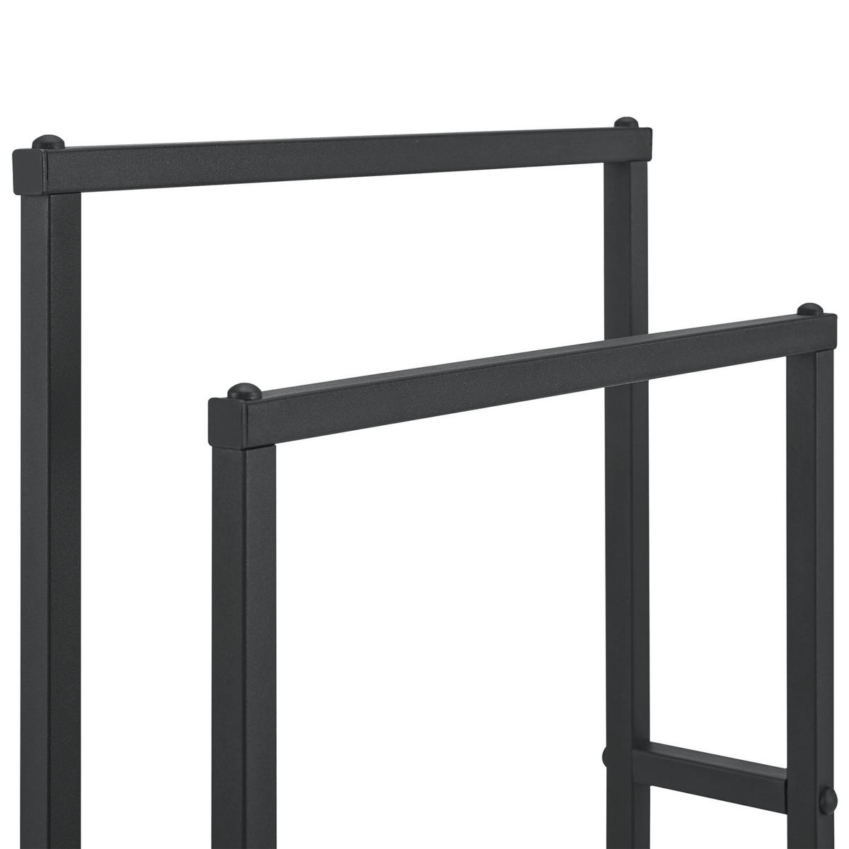 HANDTUCHSTÄNDER Omalo - Schwarz, Metall (48/78/24cm) - [en.casa]