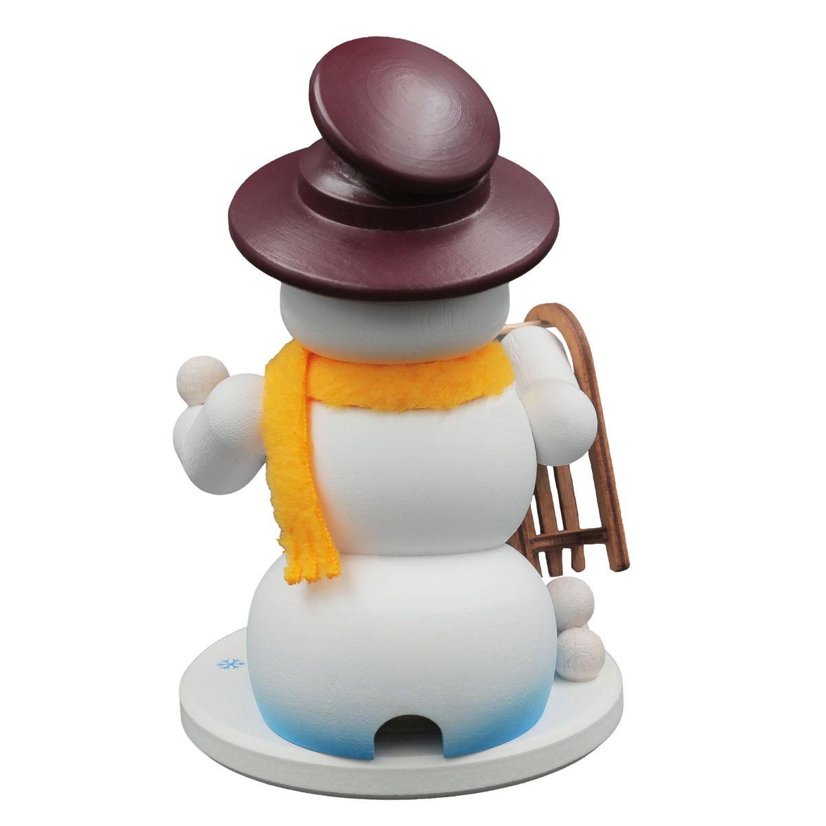 RAUCHFIGUR Scheemann Weiß Schlittenfahrer 13 cm - Multicolor, Holz (10/13/0.1cm)