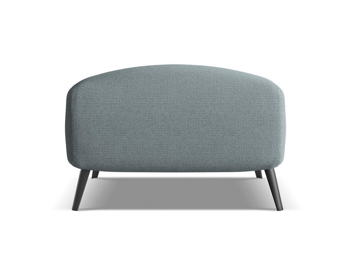 POUF Chenille Stoff Blau - Blau/Blaugrau, Textil/Metall (65/44/65cm) - Makamii