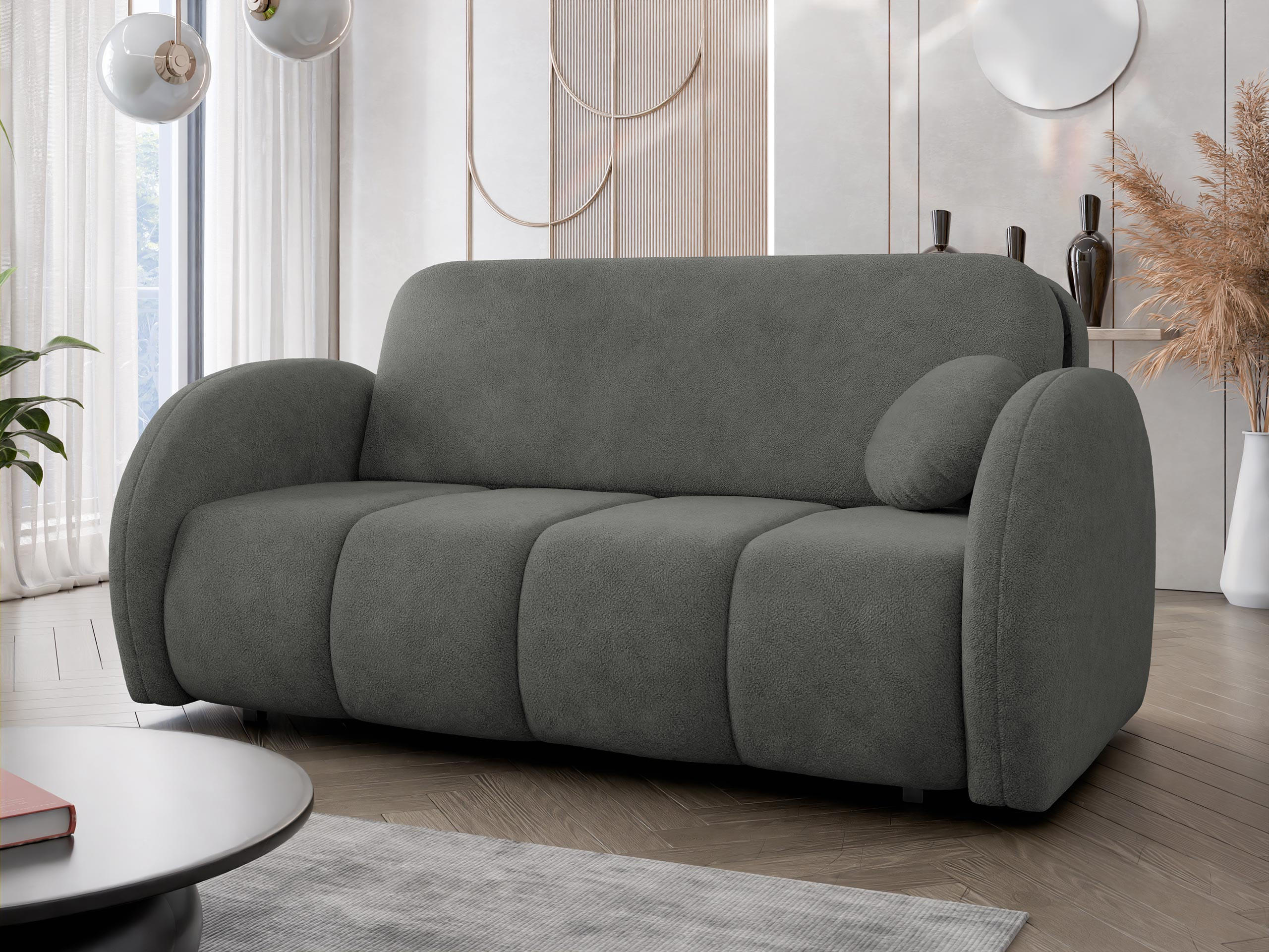 SCHLAFSOFA Viva Comfy IV - Schwarz/Grau, Holz/Textil (172/85/103cm) - MIRJAN24