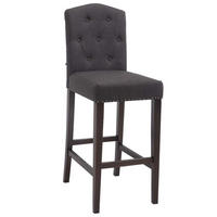 BARHOCKER Stoff dunkelgrau - Dunkelgrau, Holz/Textil (42/113/57cm) - CLP