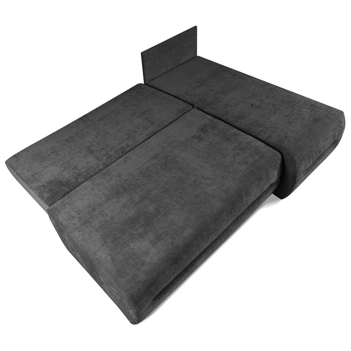 ECKSCHLAFSOFA Liana mit Schlaffunktion und Bettkasten, Rechts, Dunkelgrau - Dunkelgrau, Textil (154/206cm) - Beautysofa