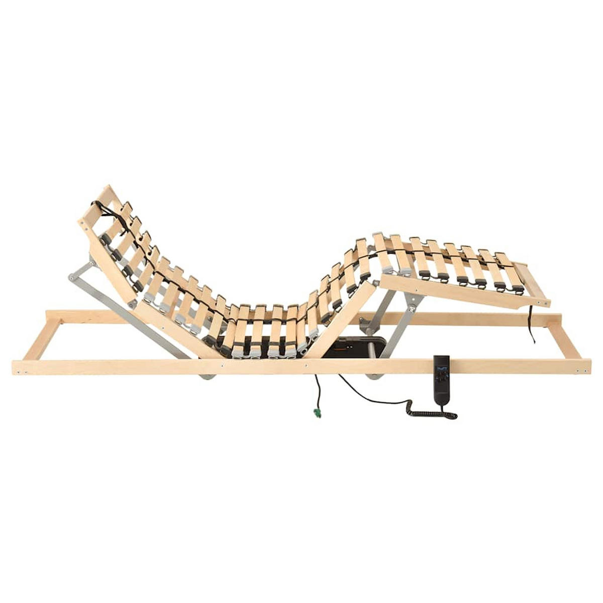 LATTENROST Elektrisch Mit 28 Latten 7 Zonen 70/200 Cm - Braun, Holz (70/200cm) - vidaXL