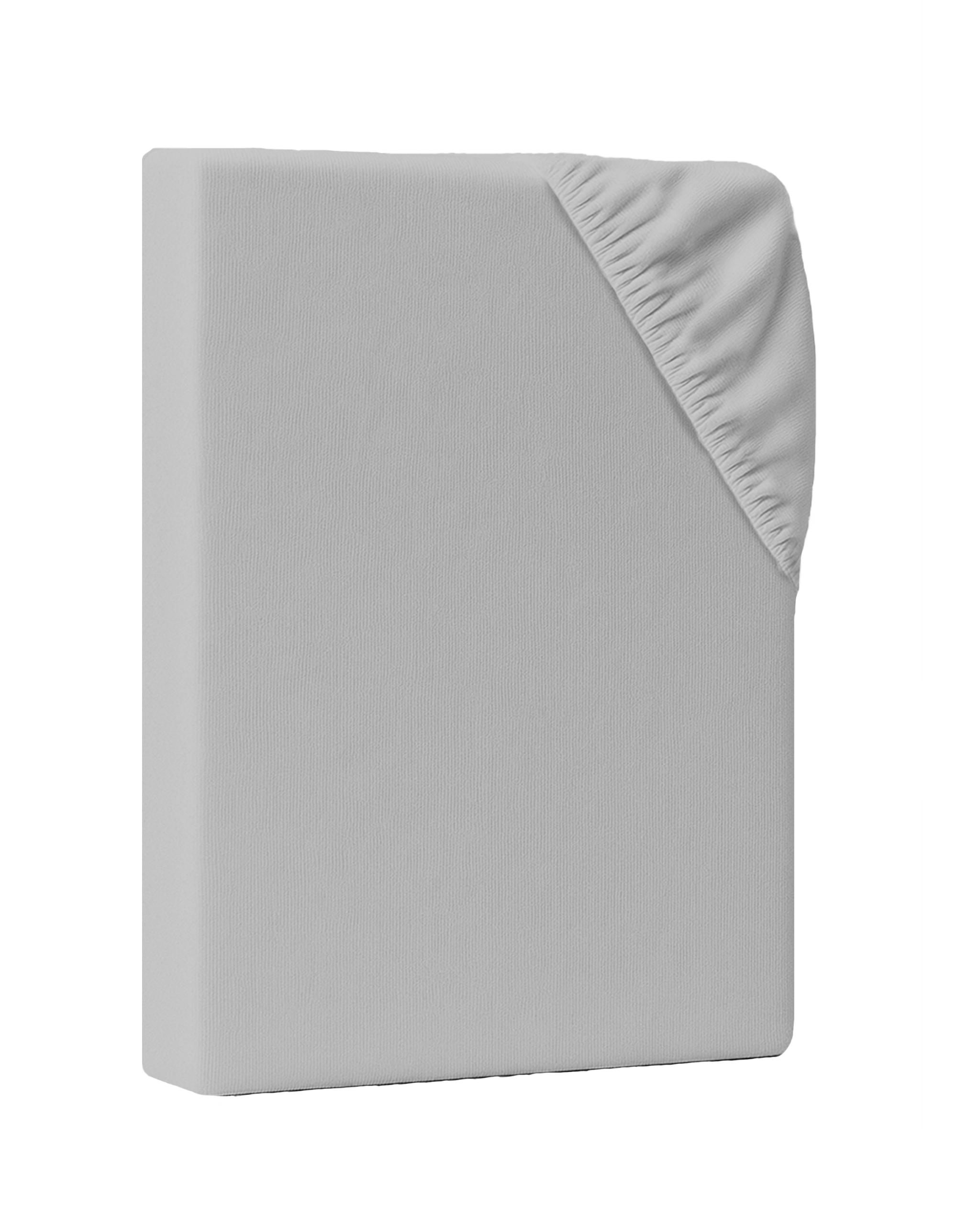 SPANNBETTLAKEN 200/220/25 cm Hellgrau - Hellgrau, Textil (200/220cm) - AM Qualitätsmatratzen