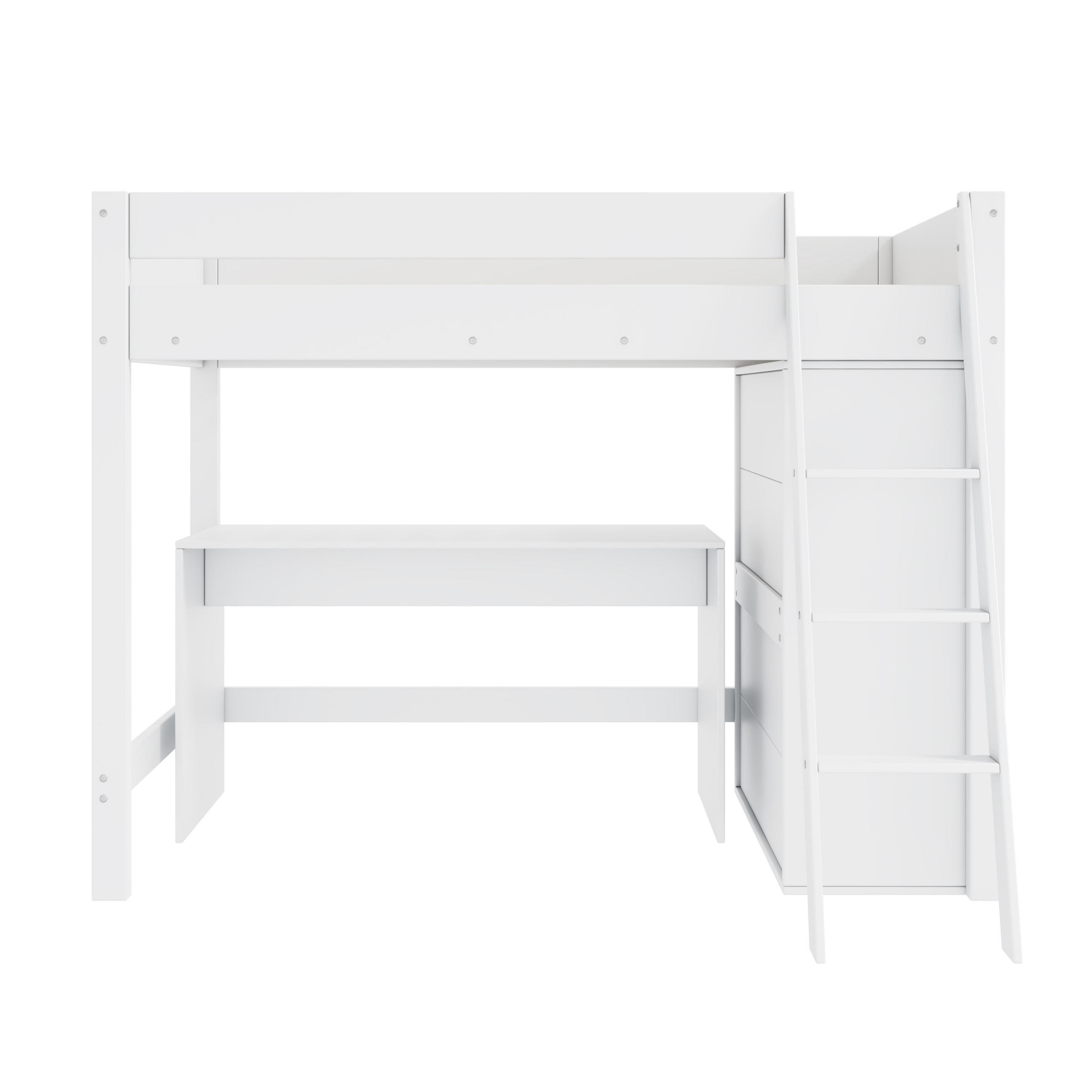 HOCHBETT Massivholz 90/200 cm Weiß - Weiß, Holz - Raumix