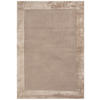 TEPPICH Wolle handgewebt einfarbig mit Viskosebordüre TYNE, Beige 160x230 cm - Beige, Textil (160/230cm) - KADIMA DESIGN