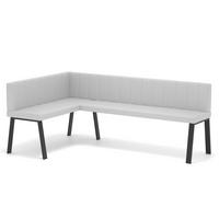 ECKBANK links MONO Y Kunstleder gesteppt, 128/168 cm Weiß - Weiß, Kunststoff/Textil (128/168cm) - Idohome