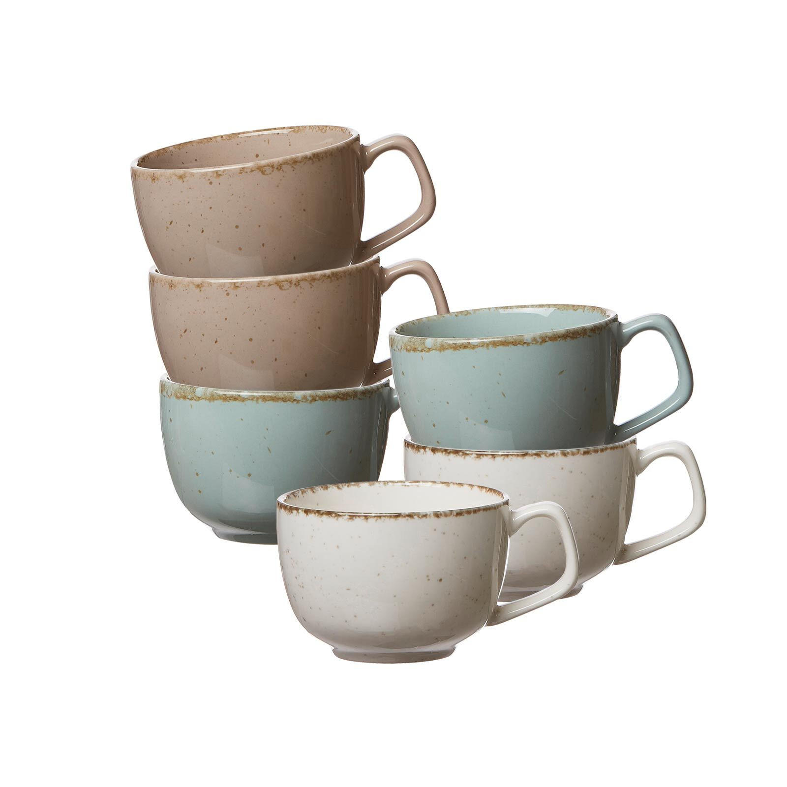 KAFFEETASSEN Casa bunt 200 ml 6er Set - Multicolor, Keramik (0.2L) - Ritzenhoff Breker