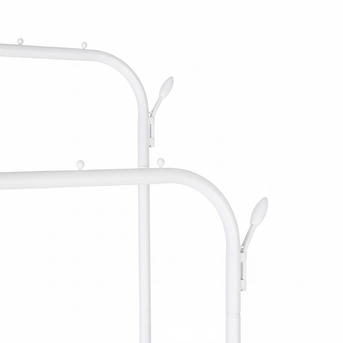 KLEIDERSTÄNDER - Weiß, Kunststoff/Metall (110/155/55cm) - Relaxdays