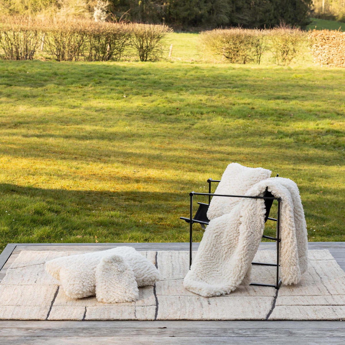 KISSEN Noam schneeweiß 45 x 45 cm - Weiß, Textil (45/45cm) - Vivaraise