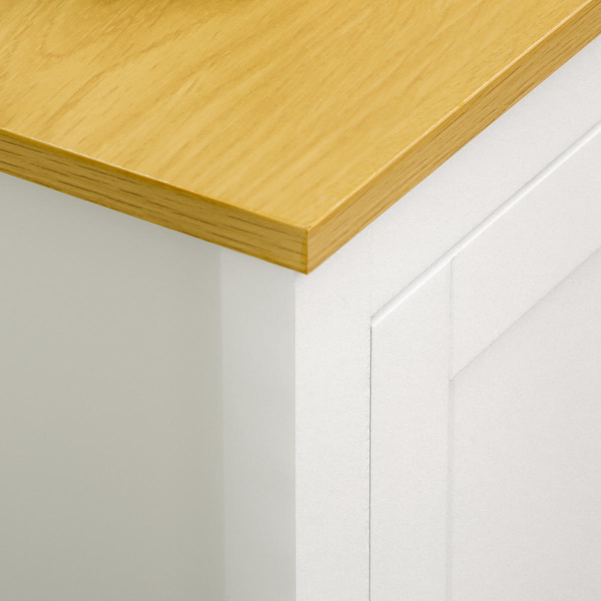 SIDEBOARD DE-11048 3 Türen & verstellbare Böden mit Holzplatte Weiß - Weiß, Holzwerkstoff (120/70/40cm) - ComfortXL
