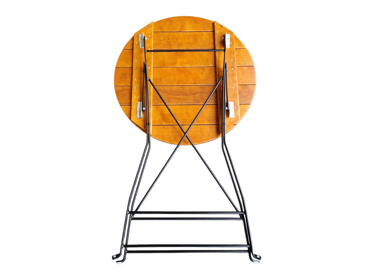 STEHTISCH WALDKRONE 110x80x80cm Ø80cm Klappbar Eschenholz Schwarz/Braun - Braun, Holz (80/80/110cm) - CHEFGASTRO
