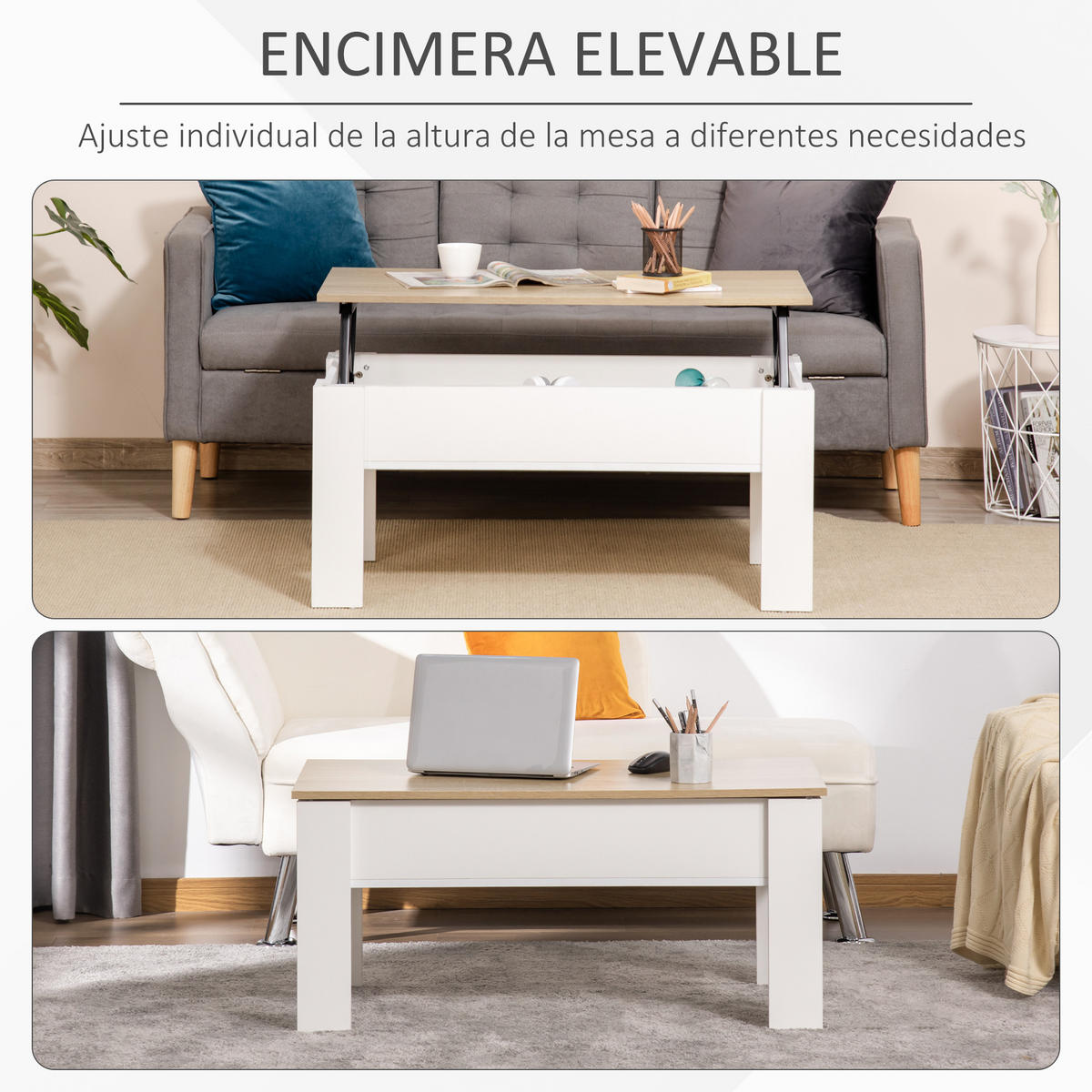 COUCHTISCH Weiß 1 Stück - Weiß, Kunststoff (100/50/58.5cm) - GiPP