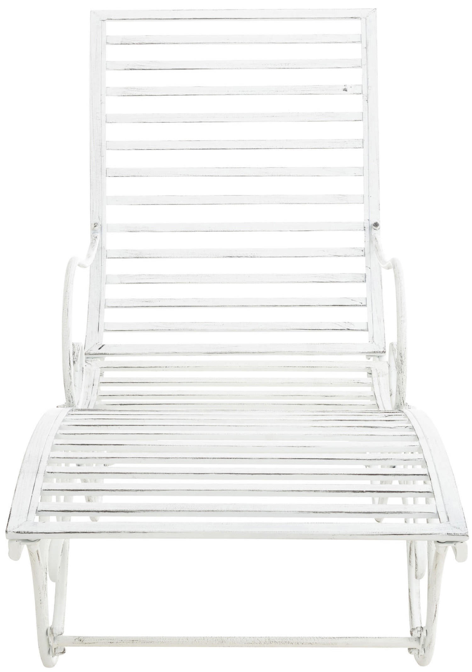 GARTENLIEGE Aurelle antik weiß - Weiß, Metall (58/101/140cm) - TPFGarden