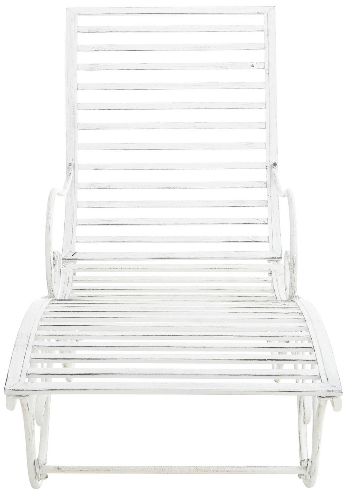 GARTENLIEGE Aurelle antik weiß - Weiß, Metall (58/101/140cm) - TPFGarden
