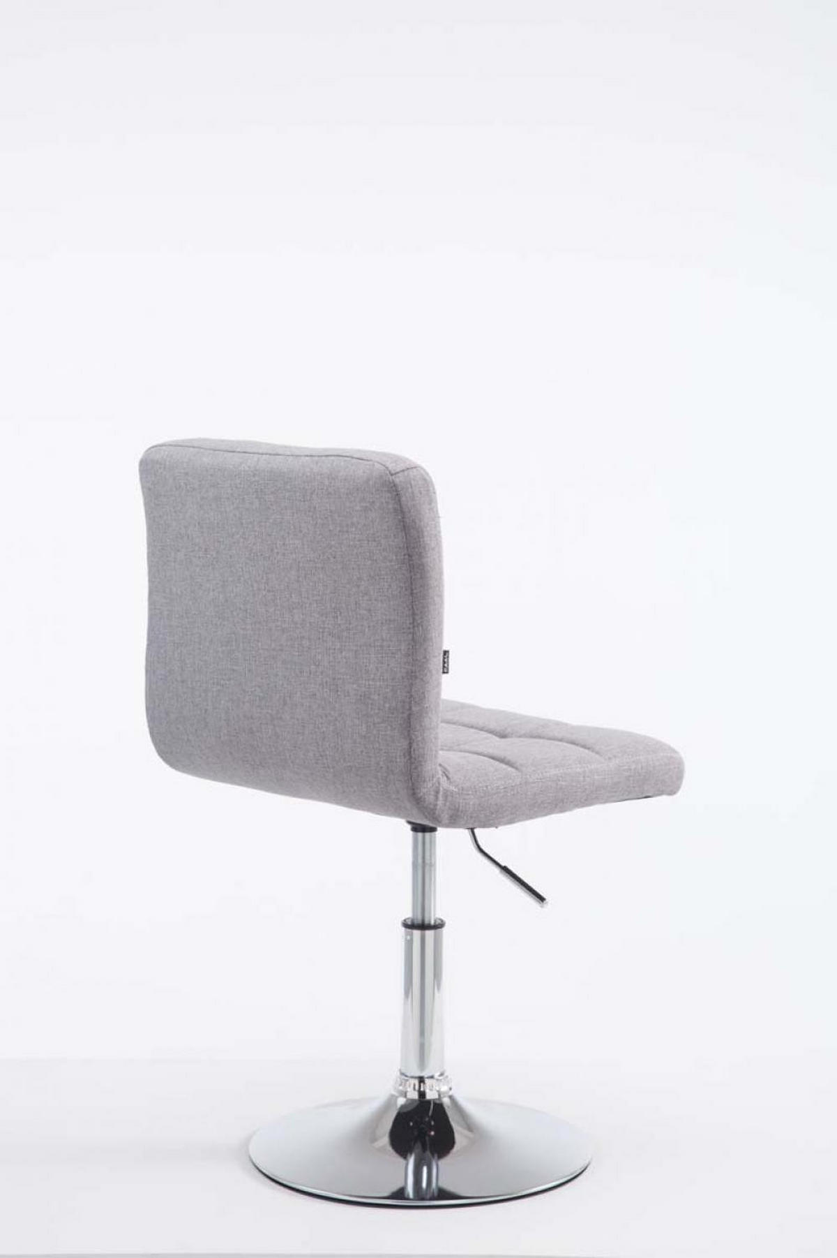 DREHSTUHL Stoff grau - Chromfarben/Grau, Textil/Metall (44/74/49cm) - CLP