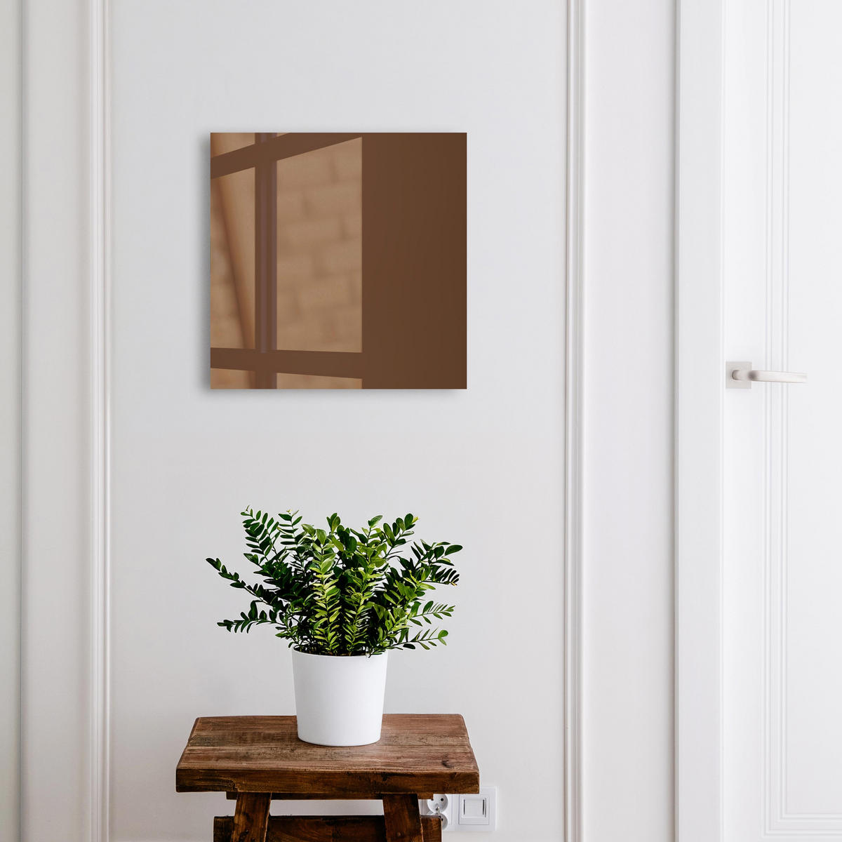 SCHLÜSSELBOX Schwarz 30x30 cm- Türöffnung nach rechts - Kastanienbraun - Braun, Metall (30/30/5cm) - TULUP