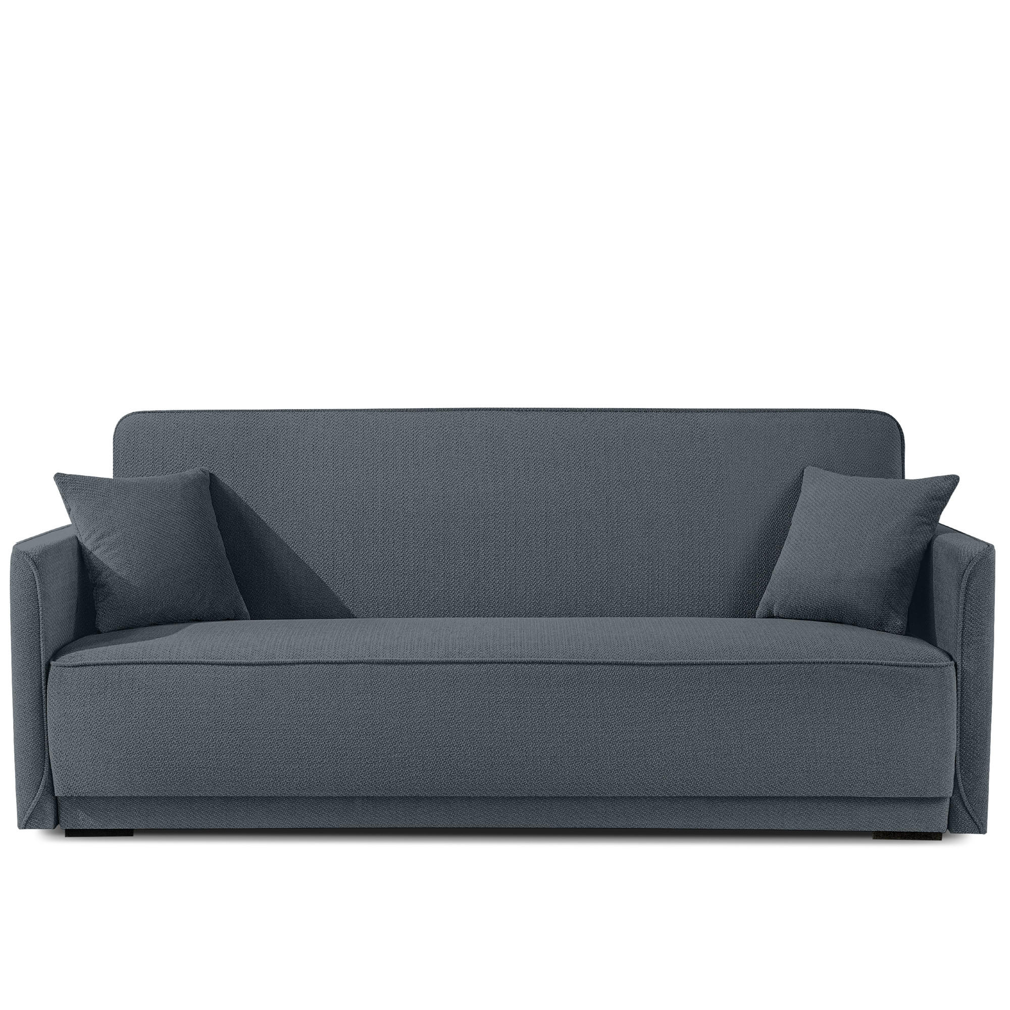 EINZELSOFA LIRIS, 3 Personen, Stahl - Dunkelgrau, Holz/Holzwerkstoff (208/91/98cm) - KONSIMO®