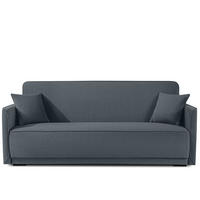 EINZELSOFA LIRIS, 3 Personen, Stahl - Dunkelgrau, Holz/Holzwerkstoff (208/91/98cm) - KONSIMO®