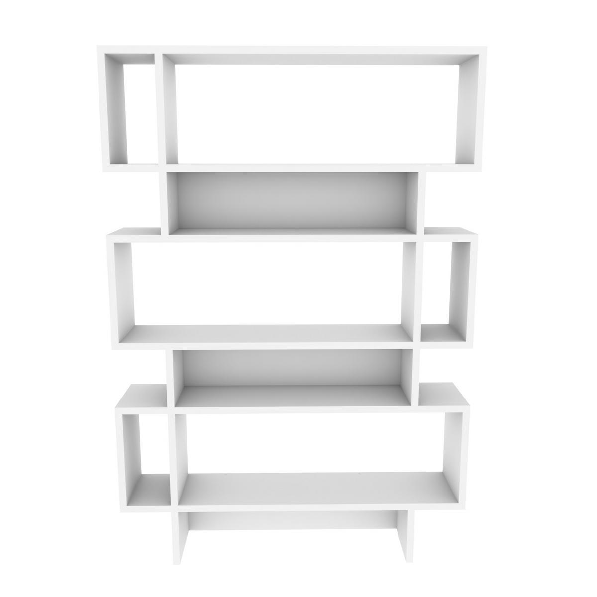 BÜCHERREGAL Elze Weiss - Weiß, Holzwerkstoff (19.6/130.8/90cm) - Decorotika