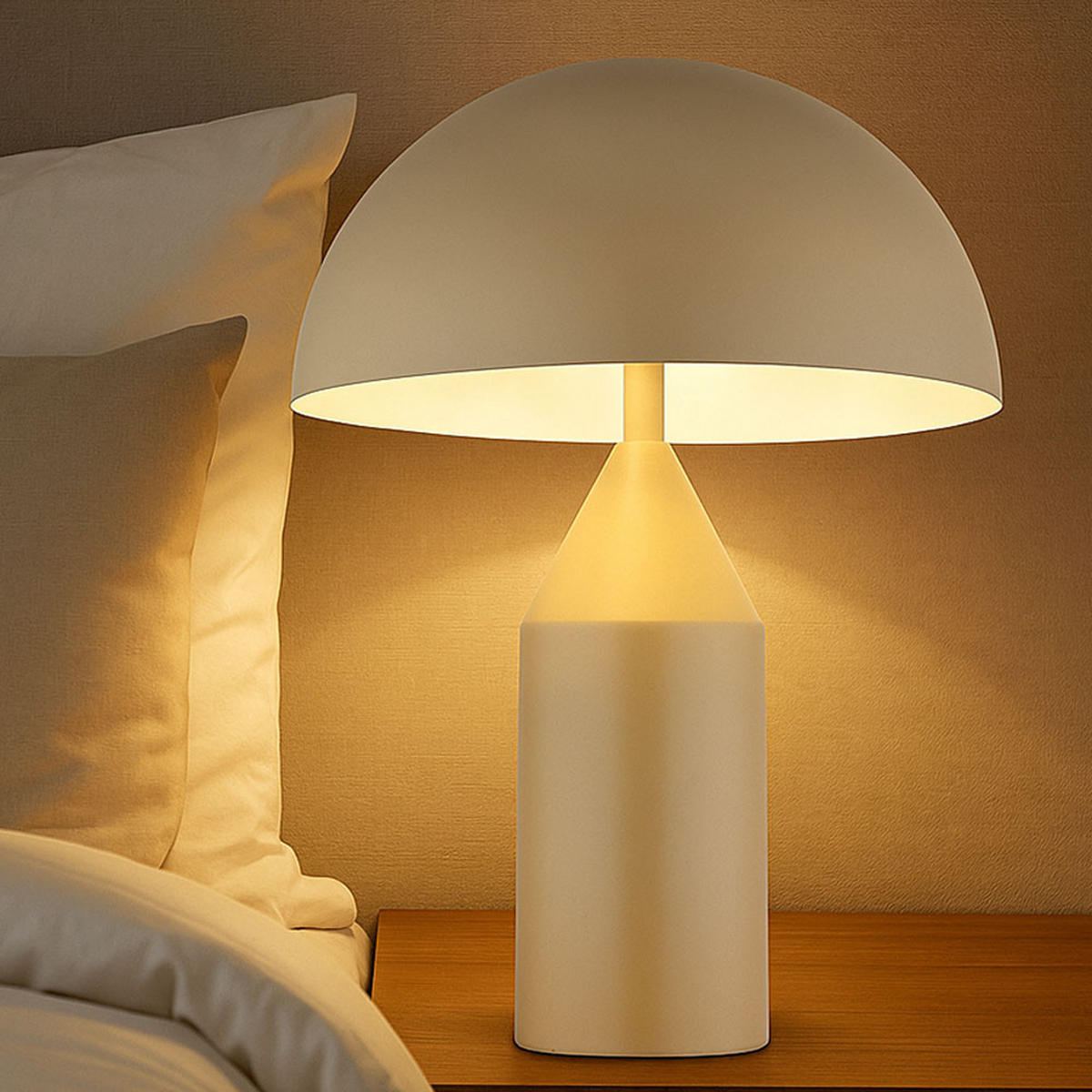 TISCHLEUCHTE Metall Sandfarben Beige 2 flammig - Beige, Metall (28/28/39cm) - Globo Lighting