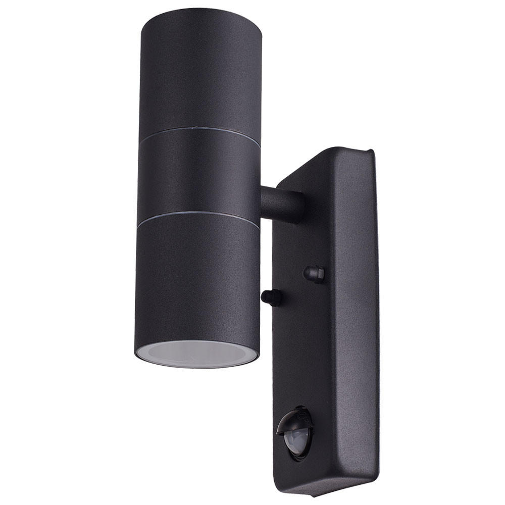 WANDLEUCHTE Alu-Druckguss Schwarz - Schwarz, Glas (7.5/22/11.5cm)