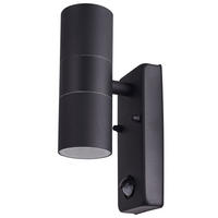 LED WANDLEUCHTE Alu-Druckguss Schwarz - Schwarz, Glas (7.5/22/11.5cm)