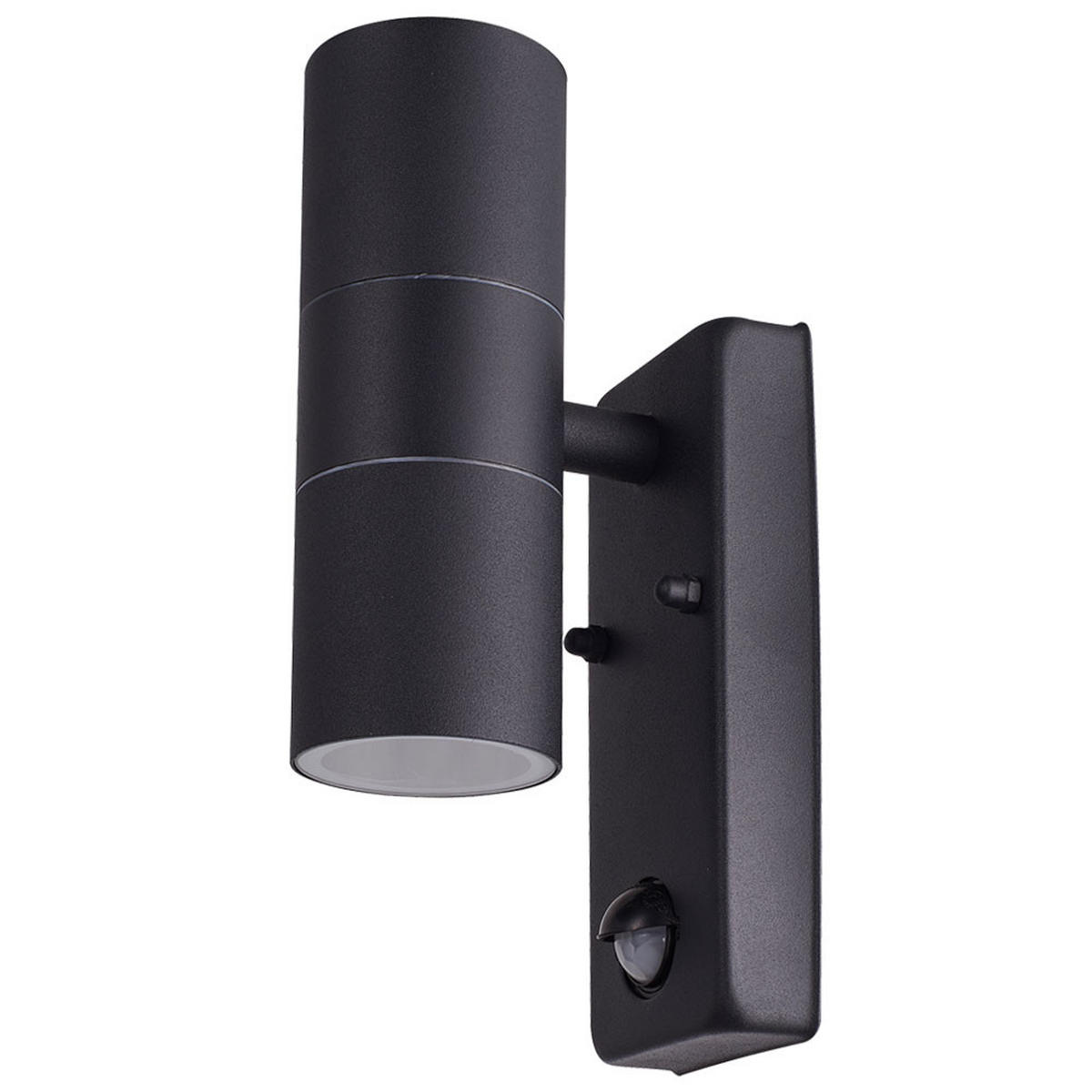 LED WANDLEUCHTE Alu-Druckguss Schwarz - Schwarz, Glas (7.5/22/11.5cm)