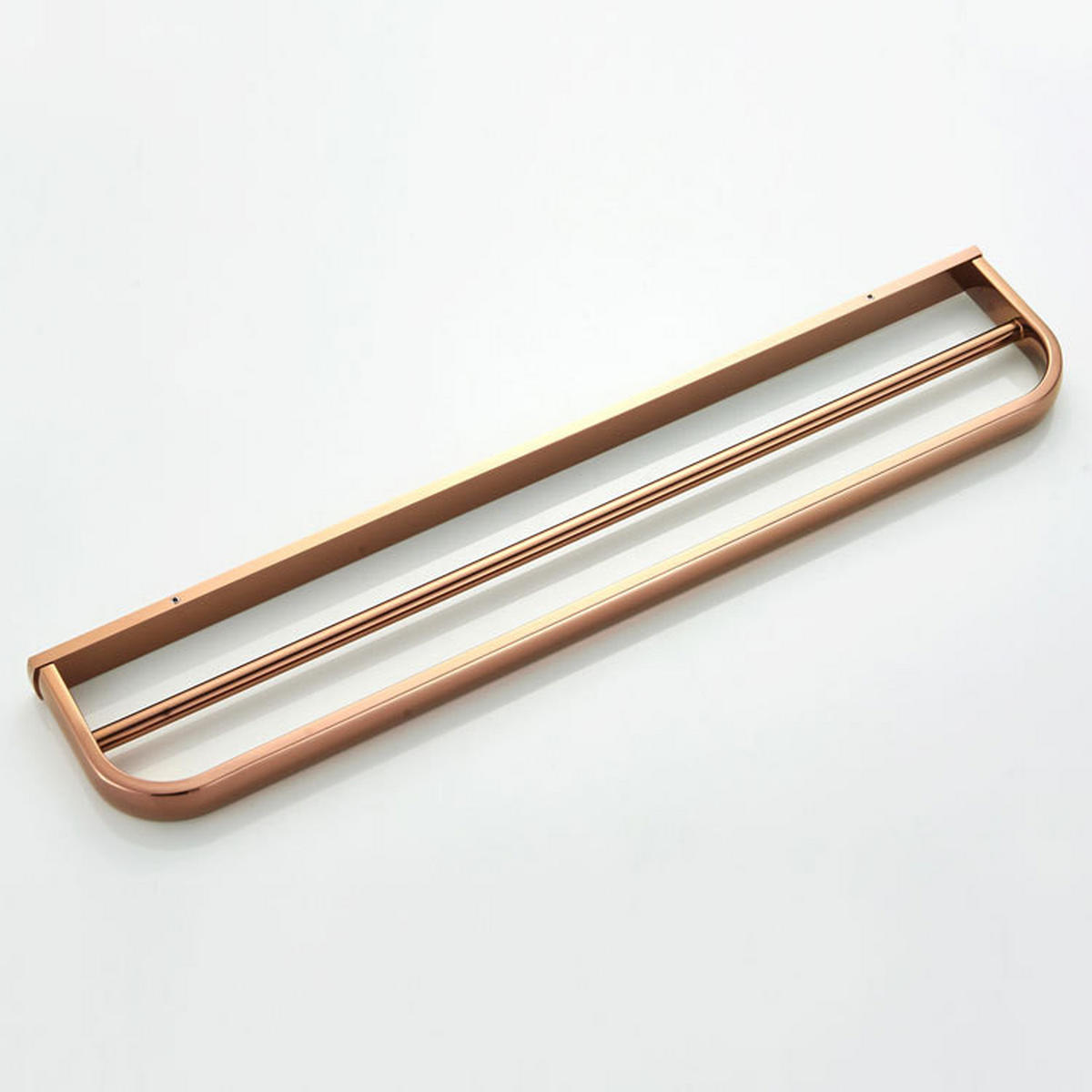 HANDTUCHHALTER – Doppelstange in Roségold – 57 cm Länge - Roségold, Metall (11/2.7/57cm)