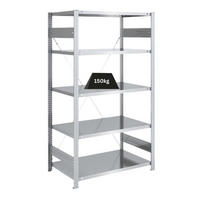 SCHWERLASTREGAL Silver Mamba 200x100x60cm 5 Ebenen je 150kg Fachlast Verzinkt - Silberfarben, Metall (100/200/60cm) - PROREGAL
