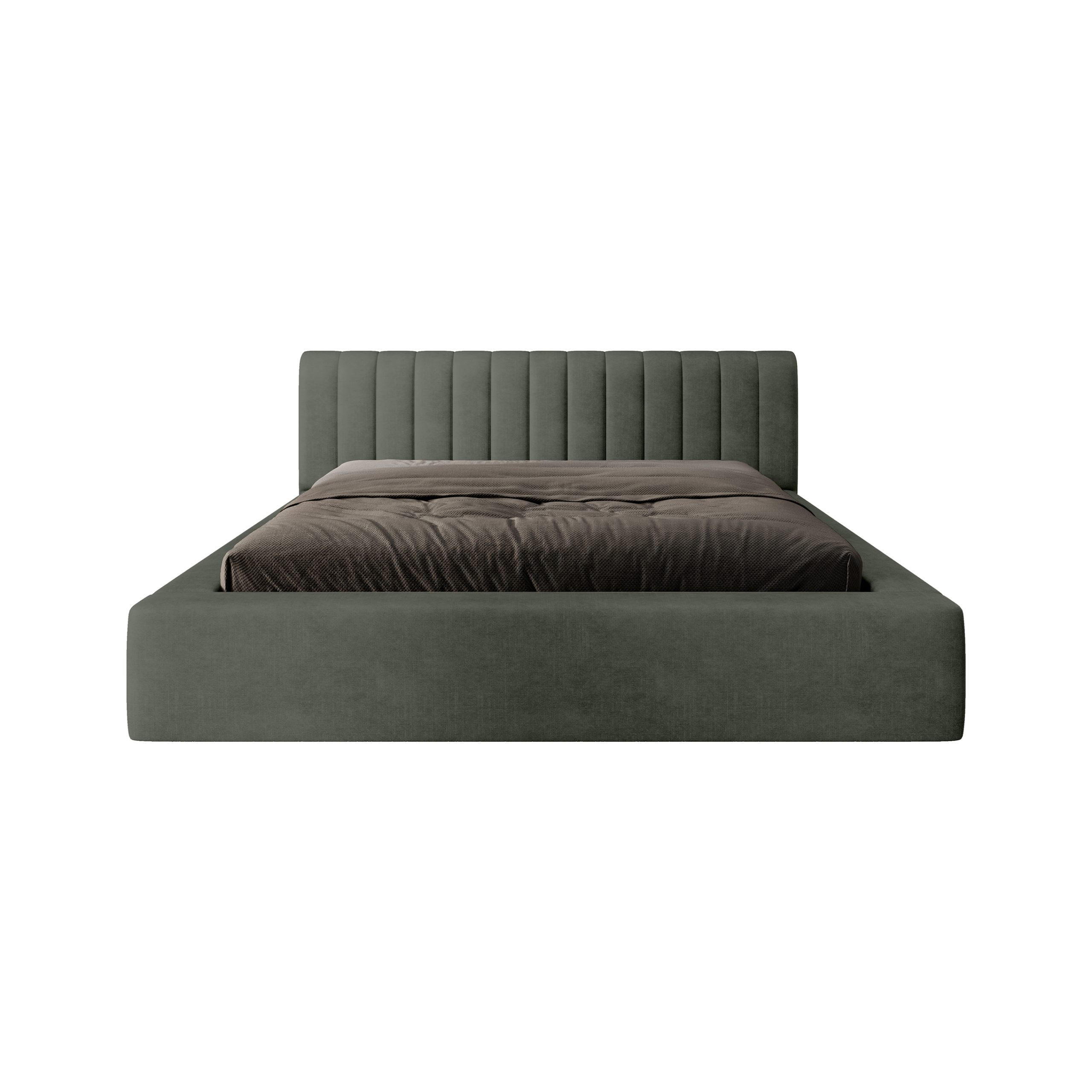 POLSTERBETT aus Polyester Vurmat 140x200 cm, Grün - Waldgrün, Textil (140/200cm) - Fedve