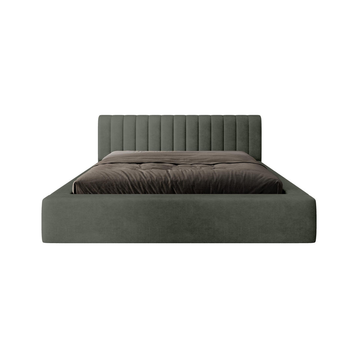 POLSTERBETT aus Polyester Vurmat 180x200 cm, Grün - Waldgrün, Textil (180/200cm) - Fedve