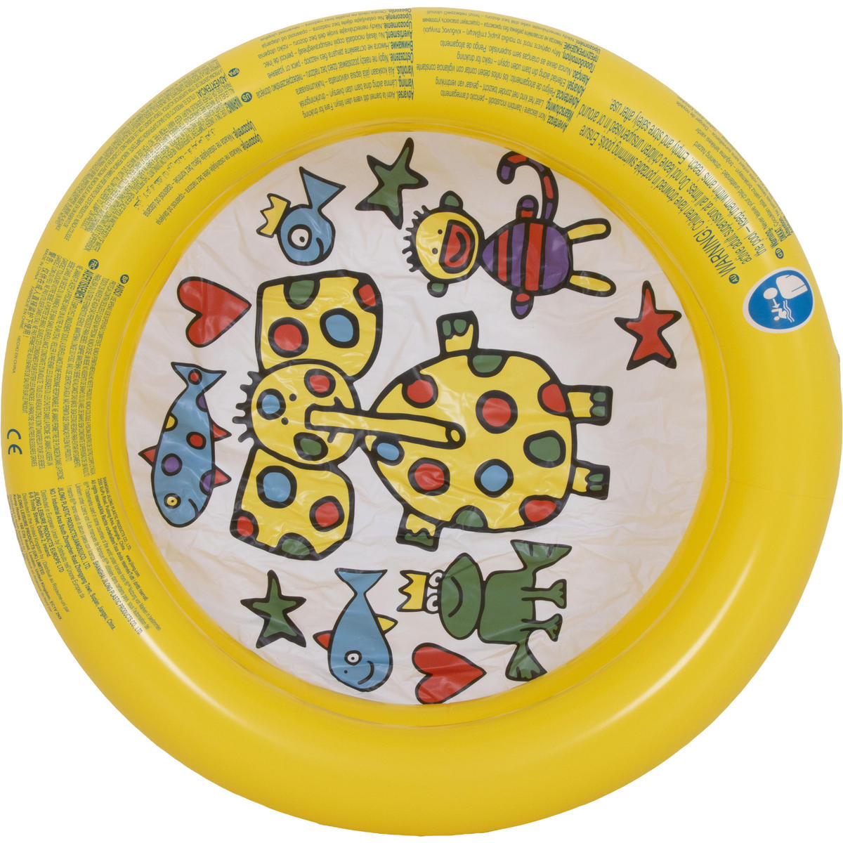 PLANSCHBECKEN Baby Pool rund Ø 61 x 12,5 cm Tiermotiv 21 L - Gelb, Kunststoff (61/61cm) - Avenli