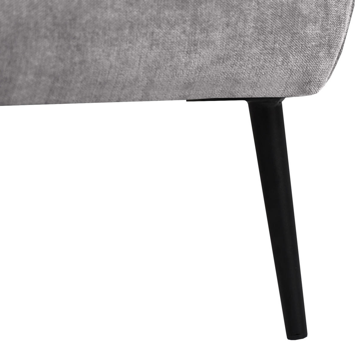 ČALOUNĚNÁ POSTEL Nuit, dvoulůžko 160x200 cm bez matrace, žinylková látka, šedá - šedá, textil (160/200cm) - Beautysofa