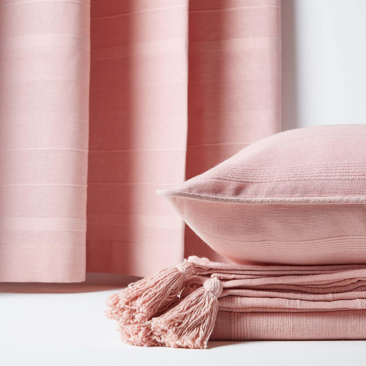ÜBERWURF Rajput 225/255 cm, 100% Baumwolle - Rosa, Textil (225/255cm) - Homescapes