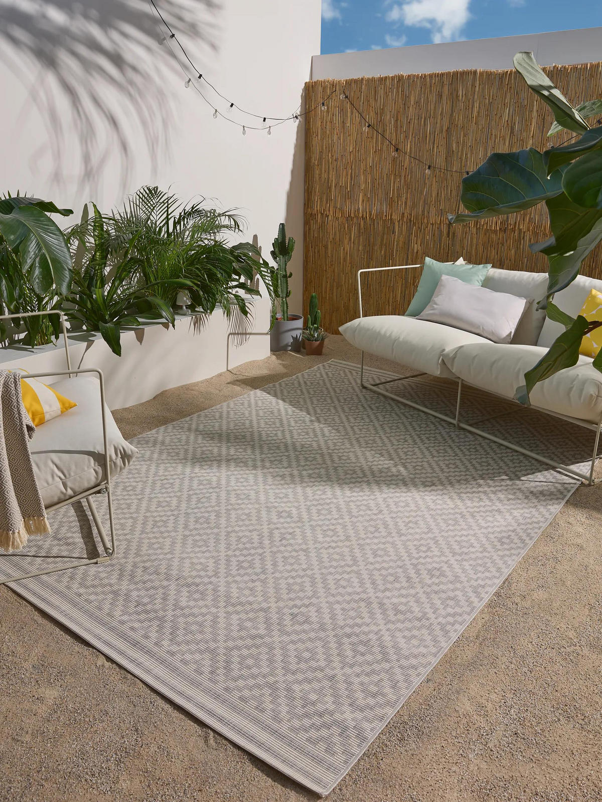 OUTDOORTEPPICH Metro Grau 140x200 cm - Grau, Textil (140/200cm) - benuta Nest