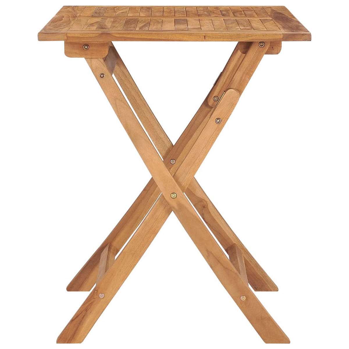 KLAPPBARER Garten-Esstisch 90/60/75 Cm Massivholz Teak - Braun, Holz (90/60/75cm) - vidaXL