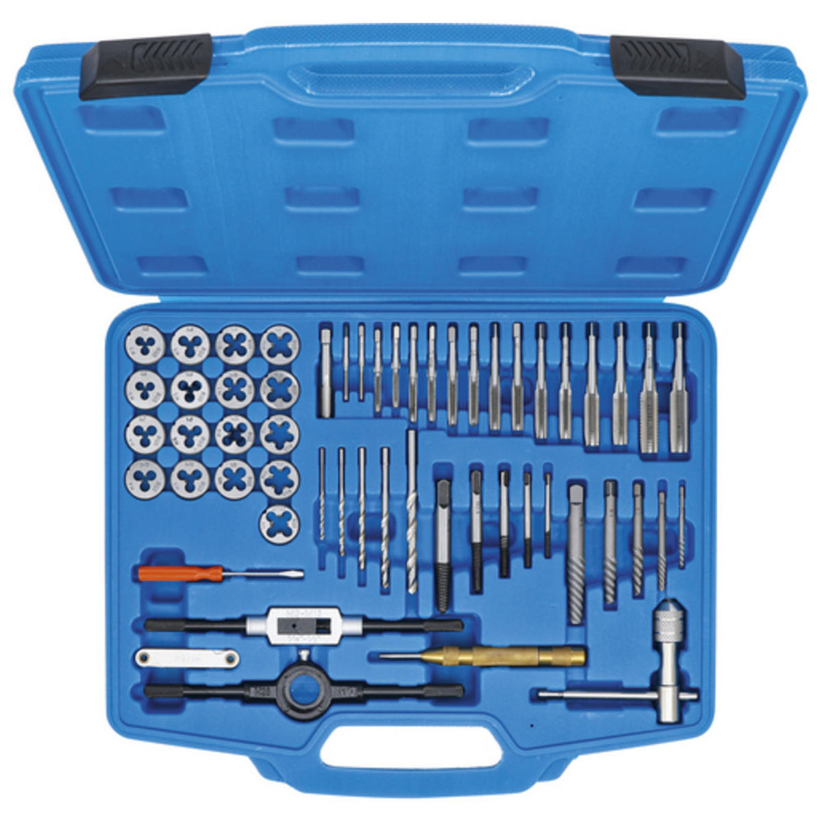 GEWINDESCHNEID-SATZ, 56-teilig, M3-M12 - Multicolor, Kunststoff (385/310/60cm) - BGS technic