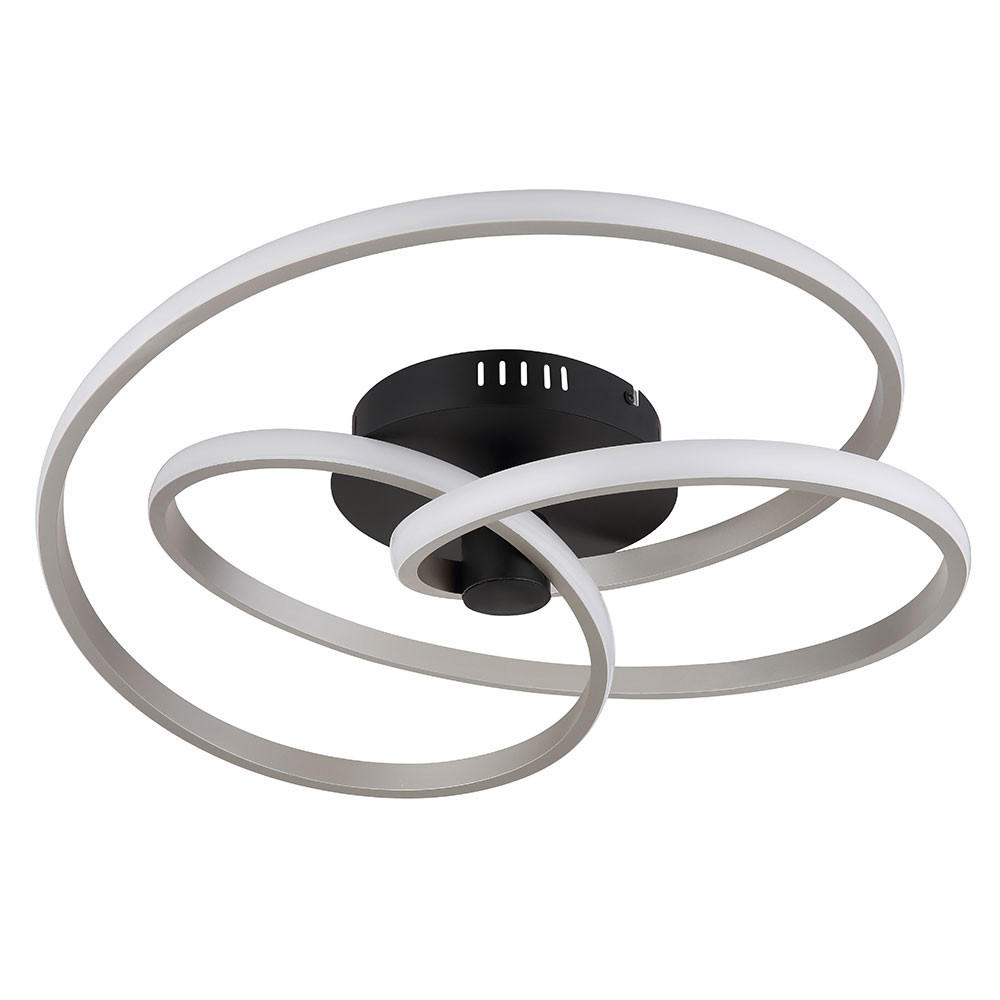 LED DECKENLEUCHTE Aluminium Silber matt - Silberfarben, Metall (50/50/16cm) - Globo Lighting