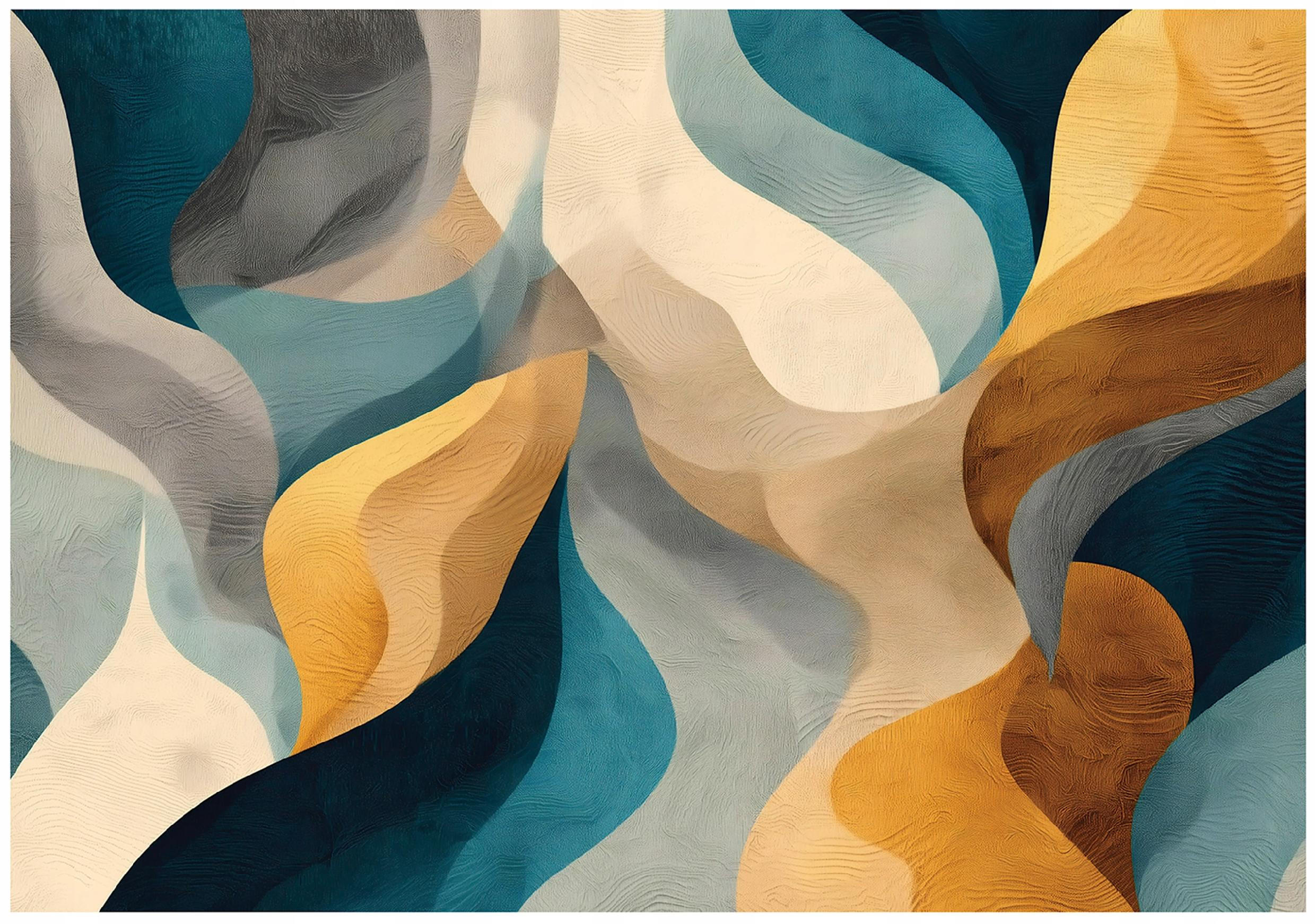 FOTOTAPETE Art Deco Abstrakt Beige 150x105 cm - Multicolor, Papier (150/105cm) - Wallarena