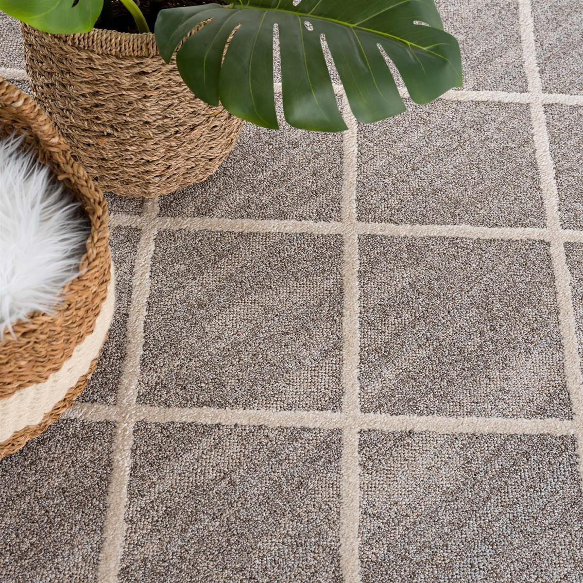 KURZFLOR-TEPPICH Art 2645 Mocca 120x120 cm rund - Braun, Textil (120/120cm) - carpet city