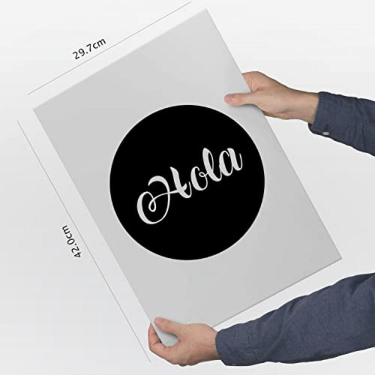 POSTER Set mit 4 Hallo TypografieStil A3 Rahmenlos - Klar, Papier (29.7/3cm) - Nacnic