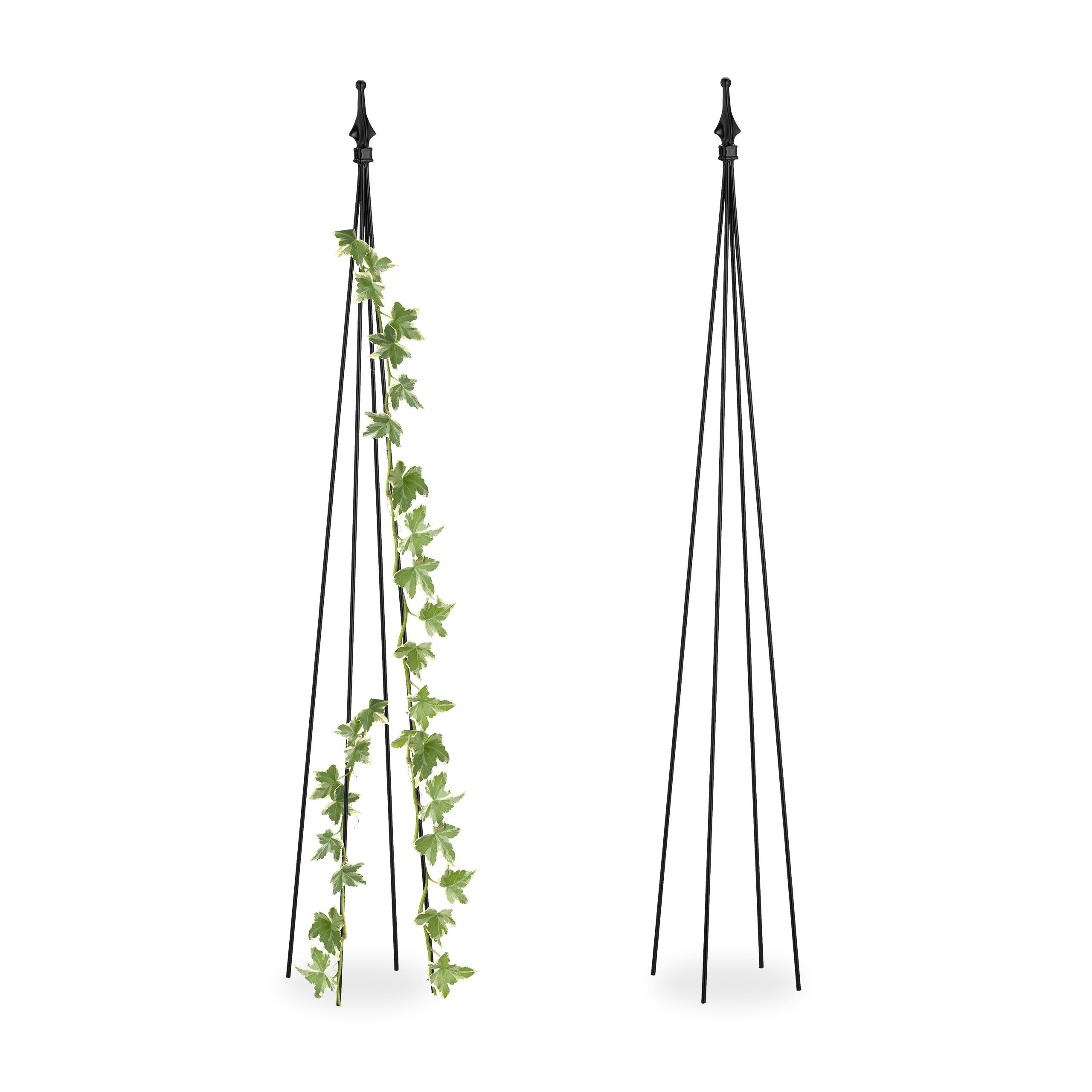 2XRANKHILFE - Schwarz, Metall (16/120/16cm) - Relaxdays